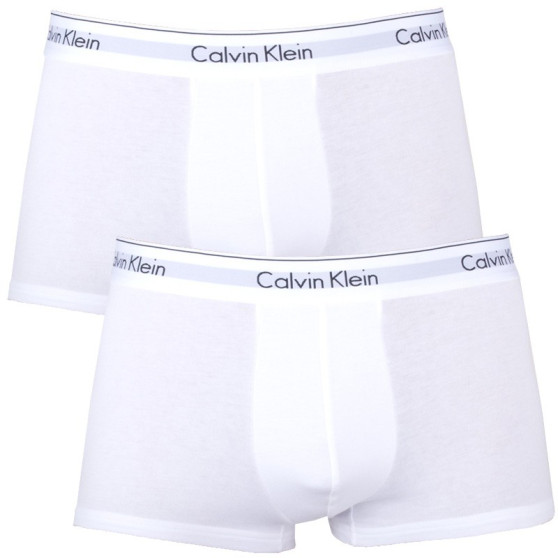 2PACK Vyriški boksininko šortai Calvin Klein balti (NB1086A-100)