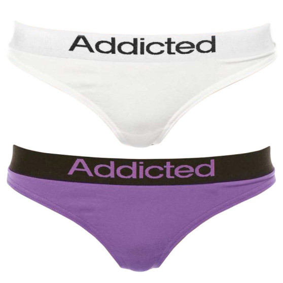 2PACK Moteriškos tamprės  balta violetinė Addicted