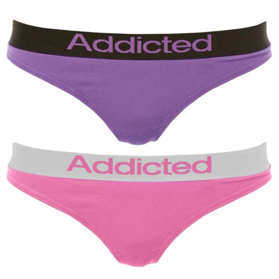 2PACK Moteriškos tamprės  violetinė rožinė Addicted