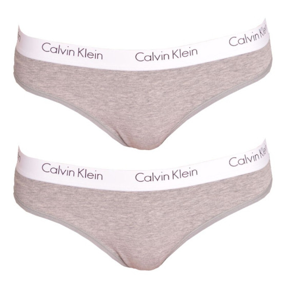 2PACK Moteriškos tamprės Calvin Klein pilka (QD3583E-020)