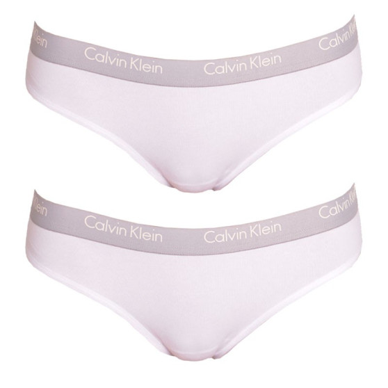 2PACK Moteriški stringai Calvin Klein white (QD3583E-100)