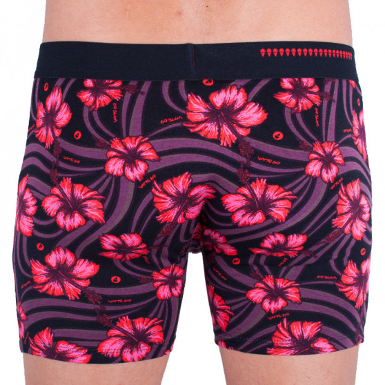 Vyriški boksininko šortai 69SLAM fit bambuko hibiscus red