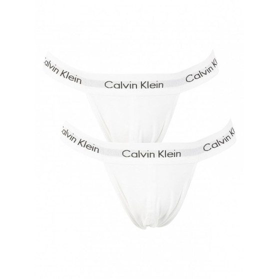 2PACK vyriškos sportinės kelnės Calvin Klein baltos spalvos (NB1354A-100)