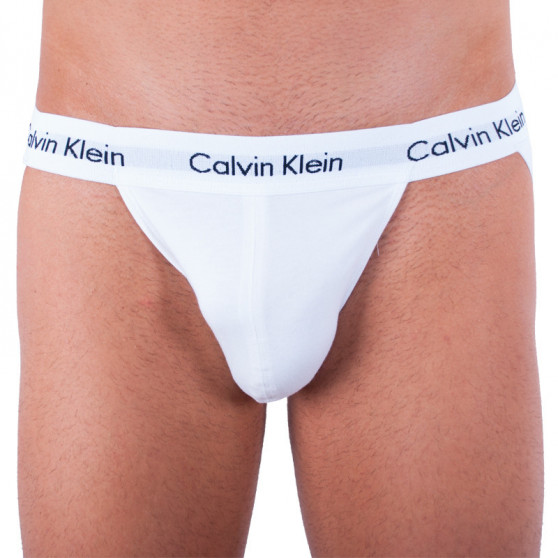 2PACK vyriškos sportinės kelnės Calvin Klein baltos spalvos (NB1354A-100)