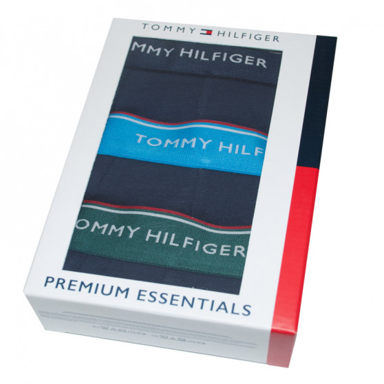 3PACK Vyriški boksininko šortai Tommy Hilfiger tamsiai mėlyni (1U87903842 358)