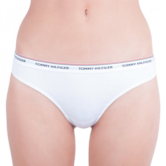 3PACK Moteriški stringai Tommy Hilfiger white (UW0UW00048 100)