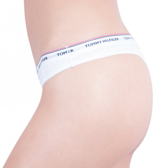 3PACK Moteriški stringai Tommy Hilfiger white (UW0UW00048 100)