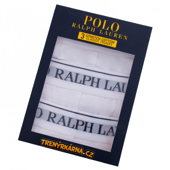 3PACK Vyriški boksininko šortai Ralph Lauren balti (714513424001)