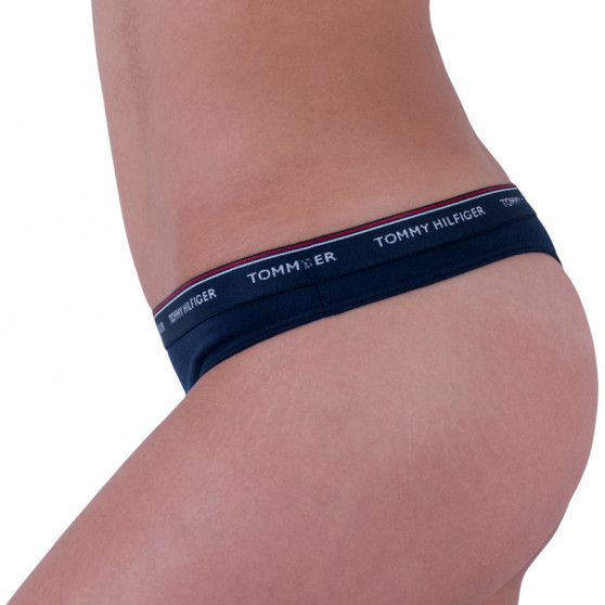 3PACK Moteriškos tamprės Tommy Hilfiger tamsiai mėlyna (UW0UW00048 416)