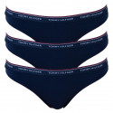 3PACK Moteriškos tamprės Tommy Hilfiger tamsiai mėlyna (UW0UW00048 416)