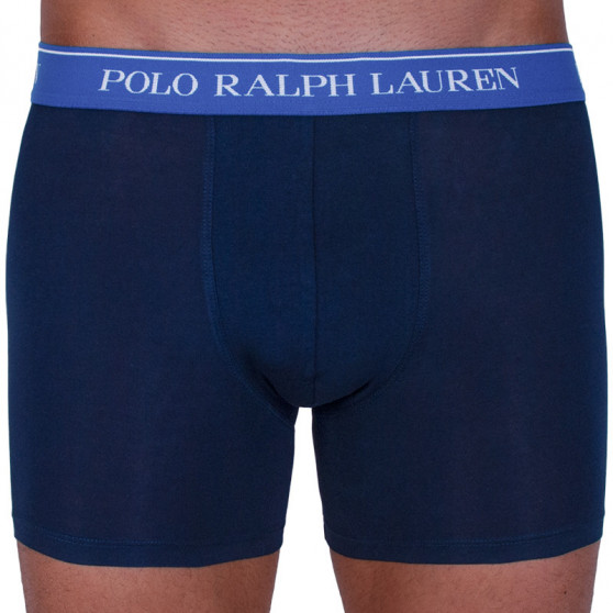 3PACK Vyriški boksininko šortai Ralph Lauren tamsiai mėlyni (714713772004)