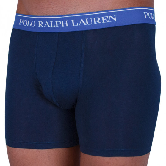 3PACK Vyriški boksininko šortai Ralph Lauren tamsiai mėlyni (714713772004)