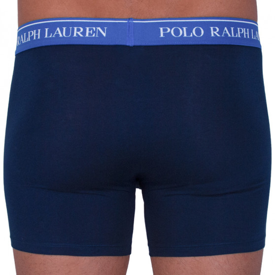 3PACK Vyriški boksininko šortai Ralph Lauren tamsiai mėlyni (714713772004)