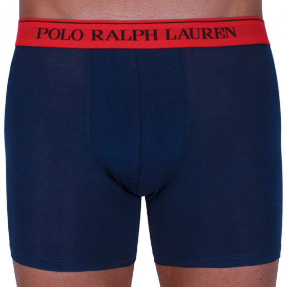 3PACK Vyriški boksininko šortai Ralph Lauren tamsiai mėlyni (714713772004)