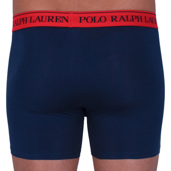 3PACK Vyriški boksininko šortai Ralph Lauren tamsiai mėlyni (714713772004)