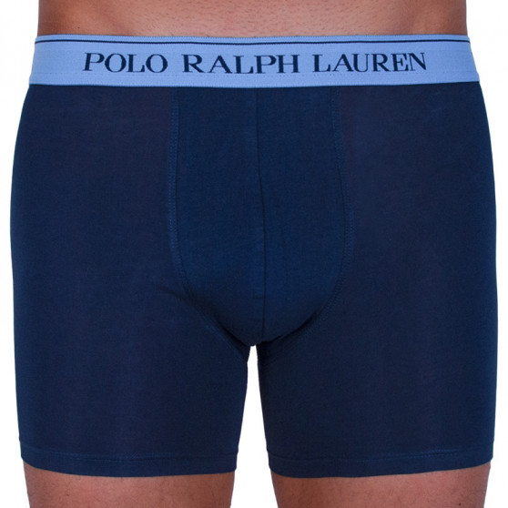 3PACK Vyriški boksininko šortai Ralph Lauren tamsiai mėlyni (714713772004)