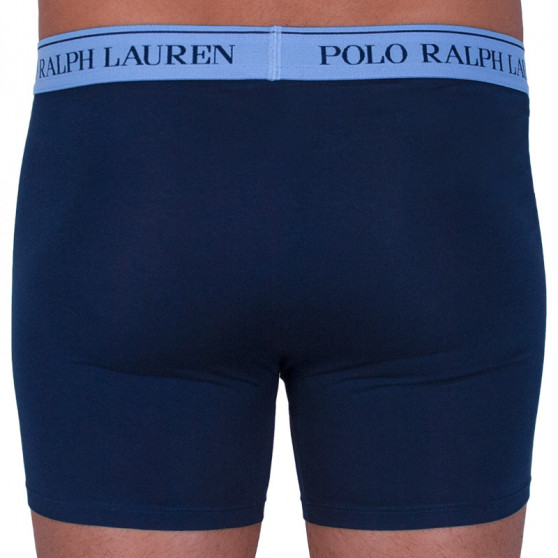 3PACK Vyriški boksininko šortai Ralph Lauren tamsiai mėlyni (714713772004)