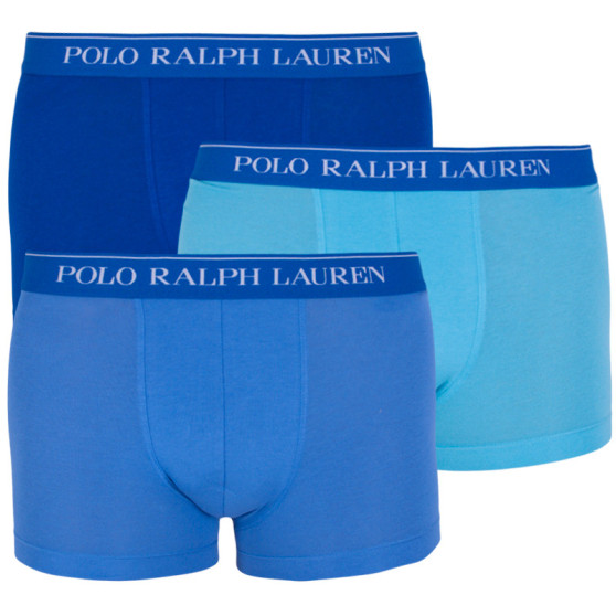 3PACK Vyriški boksininko šortai Ralph Lauren mėlyni (714662050011)