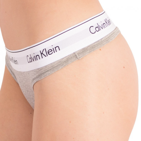 Moteriški stringai Calvin Klein oversized pilki (QF5117E-020)