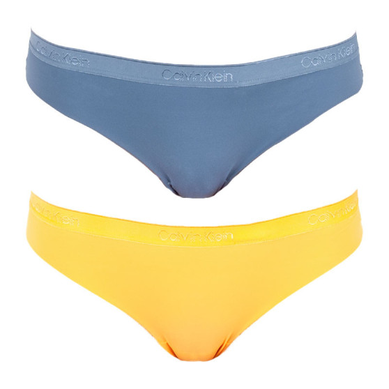 2PACK Moteriški stringai Calvin Klein multicolour (QD3695E-TSR)