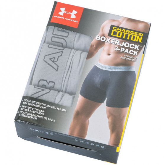 3PACK Vyriški boksininkų šortai Under Armour pilka (1277279 039)