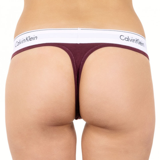 Moteriški stringai Calvin Klein bordo spalvos (F3786E-MDO)