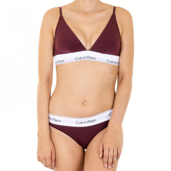 Moteriški stringai Calvin Klein bordo spalvos (F3786E-MDO)