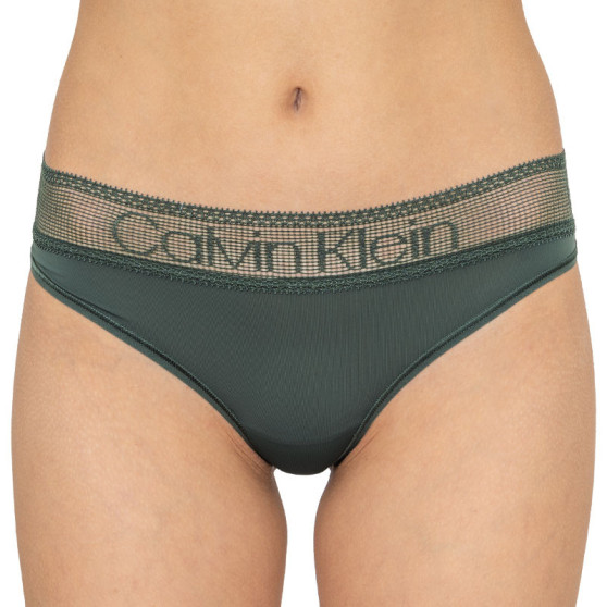 Moteriškos kelnaitės Calvin Klein chaki spalvos (QD3698E-AMH)