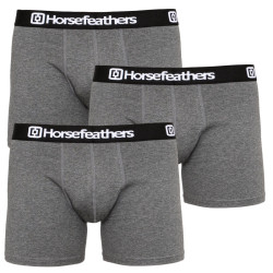 3PACK Vyriški boksininko šortai Horsefeathers Dynasty heather anthracite (AM067B)