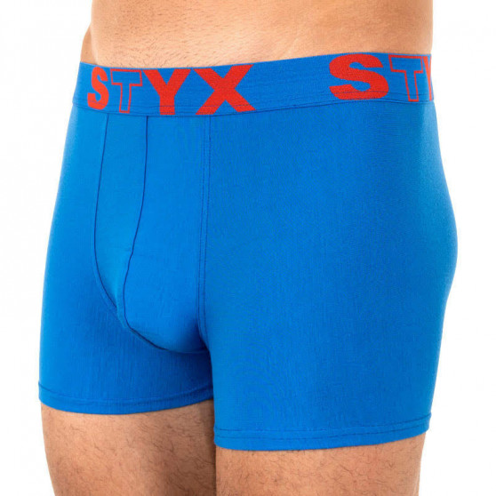 3PACK Vyriški boksininko šortai Styx sportas elastingas mėlynas (G9676869)