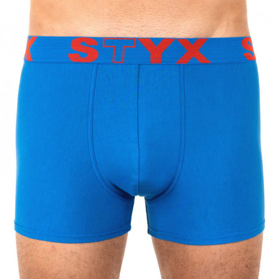 3PACK Vyriški boksininko šortai Styx sportas elastingas mėlynas (G9676869)