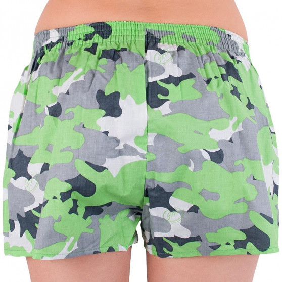 Moteriški šortai Styx art classic rubber green camouflage (K559)