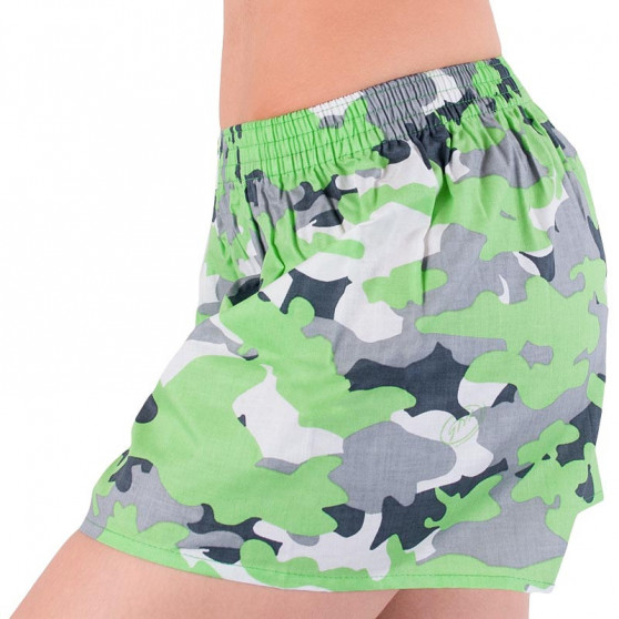 Moteriški šortai Styx art classic rubber green camouflage (K559)