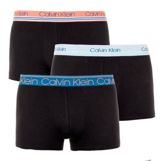 3PACK Vyriški boksininko šortai Calvin Klein juodi (NB2336A-BFR)