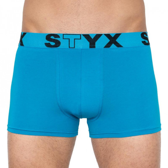 3PACK Vyriški boksininko šortai Styx sportas elastingas mėlynas (G9676869)