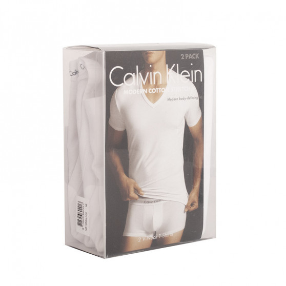 2PACK vyriški marškinėliai Calvin Klein balti (NB1089A-100)