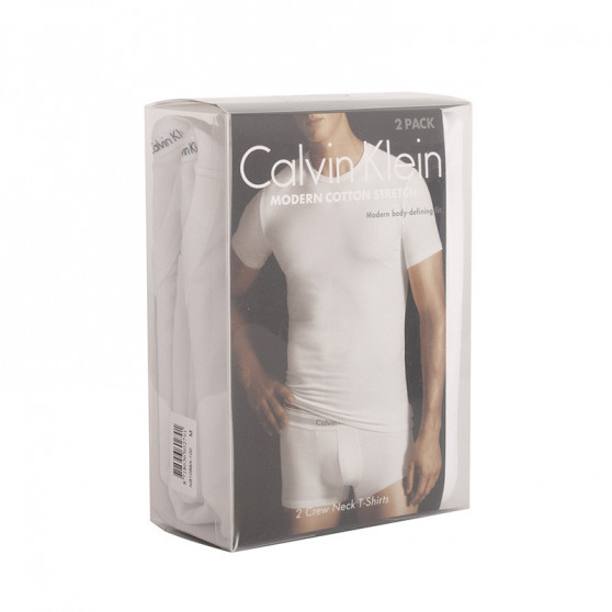 2PACK vyriški marškinėliai Calvin Klein balti (NB1088A-100)