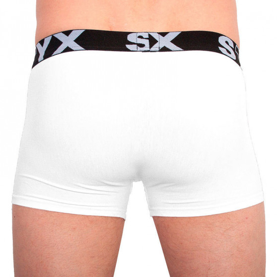 3PACK Vyriški boksininko šortai Styx sportiniai elastiniai oversized balti (R10616161)