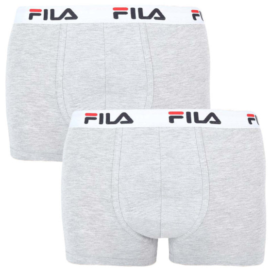 2PACK Vyriški boksininkų šortai Fila pilka (FU5016/2-400)