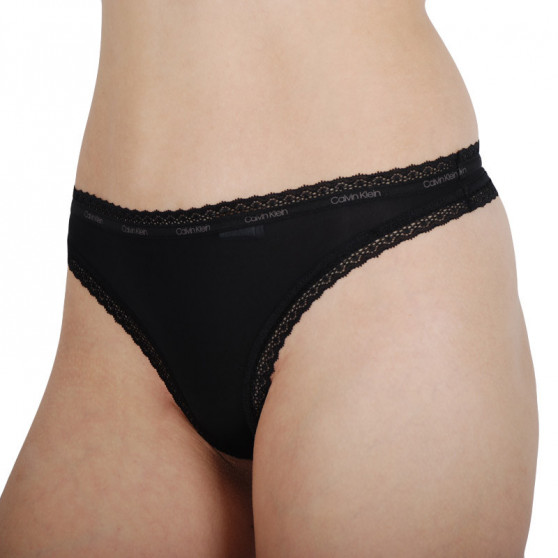 Moteriški stringai Calvin Klein black (QD3763E-UB1)