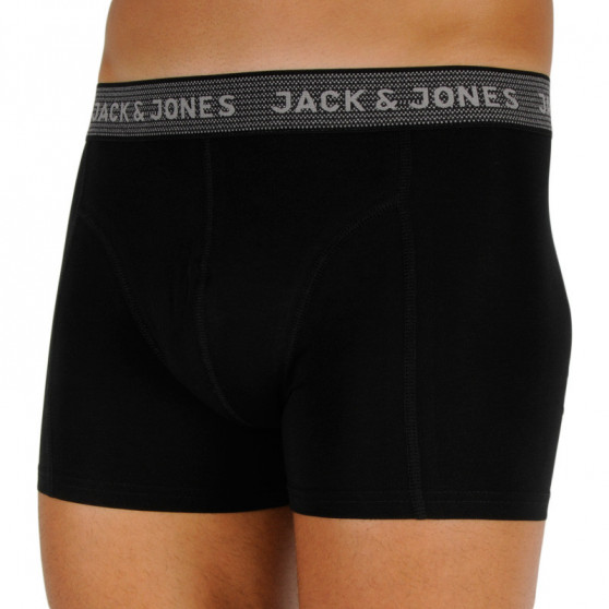 3PACK Vyriški boksininko šortai Jack and Jones juodi (12127816 - asphalt)