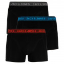 3PACK Vyriški boksininko šortai Jack and Jones juodi (12127816 - asphalt)