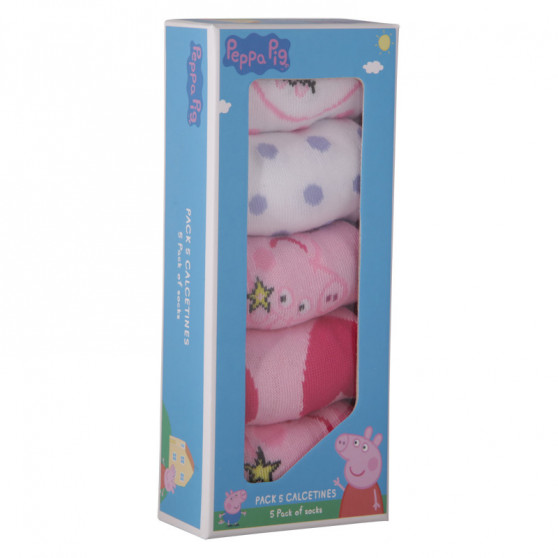 5PACK vaikiškos kojinės Cerdá Peppa Pig multicolour (2200007756)