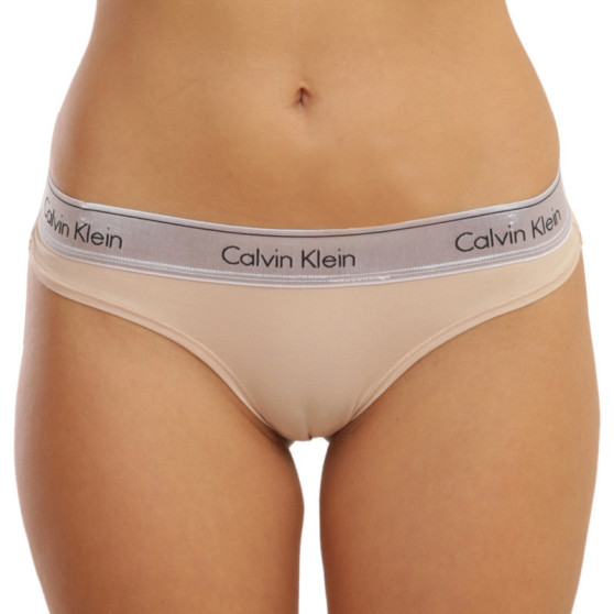 Moteriški stringai Calvin Klein beige (QF6136E-VJS)