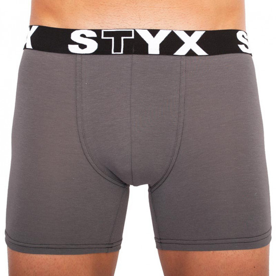 3PACK Vyriški boksininko šortai Styx ilgi sportiniai elastiniai įvairiaspalviai (U9626763)