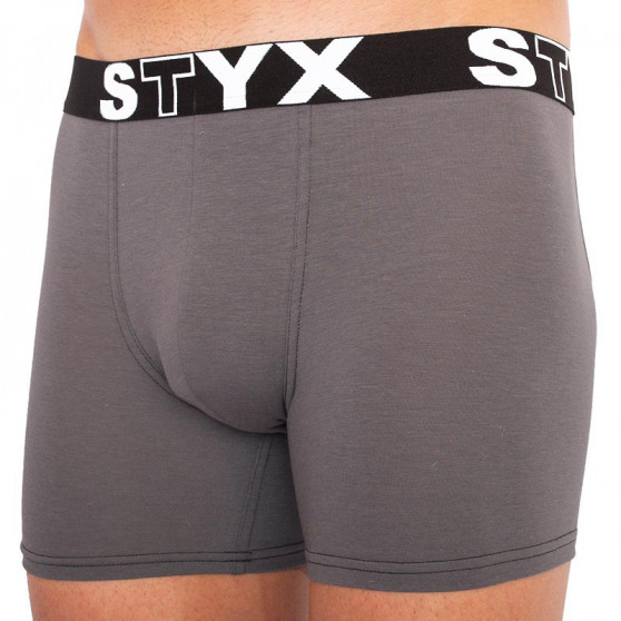 3PACK Vyriški boksininko šortai Styx ilgi sportiniai elastiniai įvairiaspalviai (U9626763)