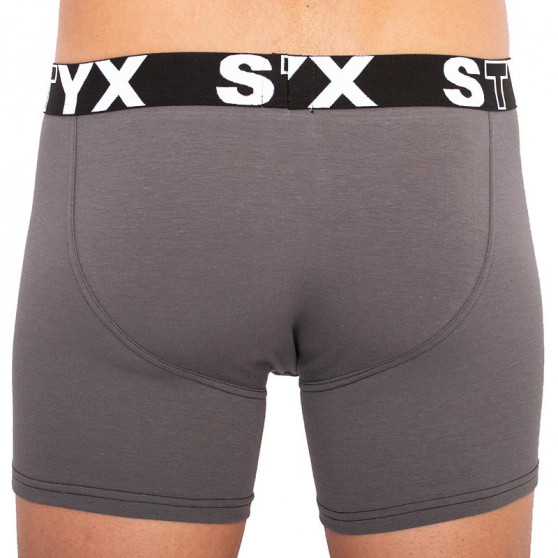 3PACK Vyriški boksininko šortai Styx ilgi sportiniai elastiniai įvairiaspalviai (U9626763)