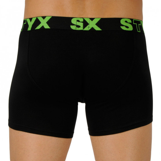 3PACK Vyriški boksininko šortai Styx ilgi sportiniai elastiniai įvairiaspalviai (U9626763)