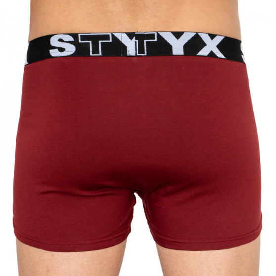 3PACK Vyriški boksininko šortai Styx sportiniai elastiniai oversized daugiaspalviai (R9676067)