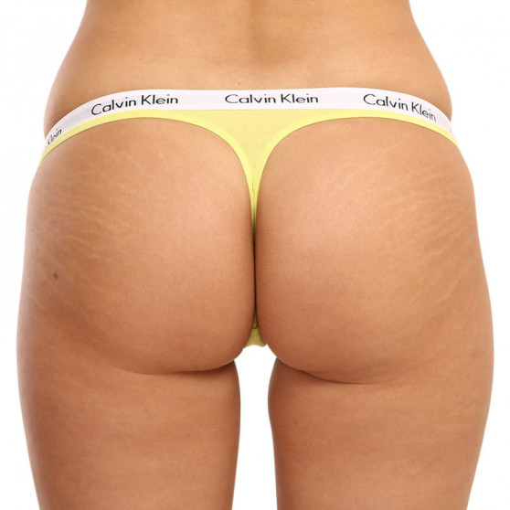 3PACK Moteriški stringai Calvin Klein oversized multicolour (QD3800E-13X)